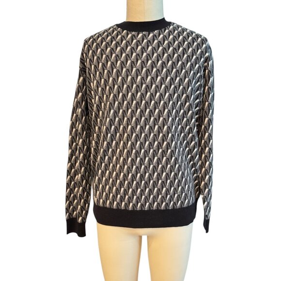 Emporio Armani 7V1MXX Geometric Print Men's crewneck sweater, Size XL - Picture 3 of 12